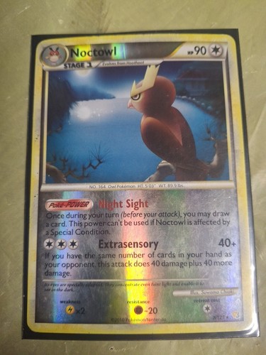 Noctowl 8/123 Heartgold & Soulsilver Reverse Holo