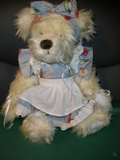 Annette Funicello Collectible Bear Co White Plush Cherry Dress 14" Jointed 092 