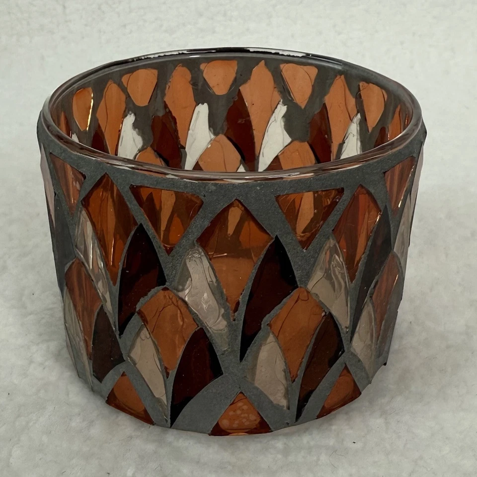 2 soportes de luz de té votivos mosaico de vidrio rubor vela Yankee caja abierta Foto 2 de 4