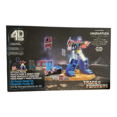 4D Build: Transformers Optimus Prime & Truck 3D Model Kit Puzzle (New/Sealed)