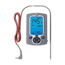 Digital Wired Probe Programmable Thermometer with Blue Backlight