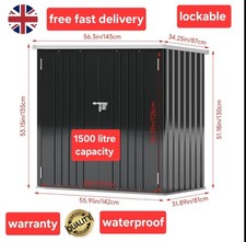 Large Store Garden Lockable Storage Outdoor Box XL Shed Bike Bin Tool Waterproof