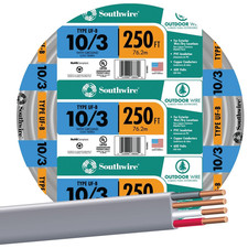 Southwire 250 Ft 10/3 Solid UF-B Wire W/G ( By-The-Roll )