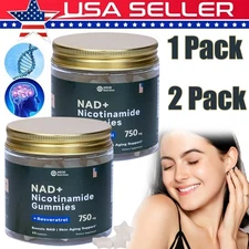 NAD+ Supplement 750mg NAD Nicotinamide Riboside Resveratrol for Anti-Aging Focus