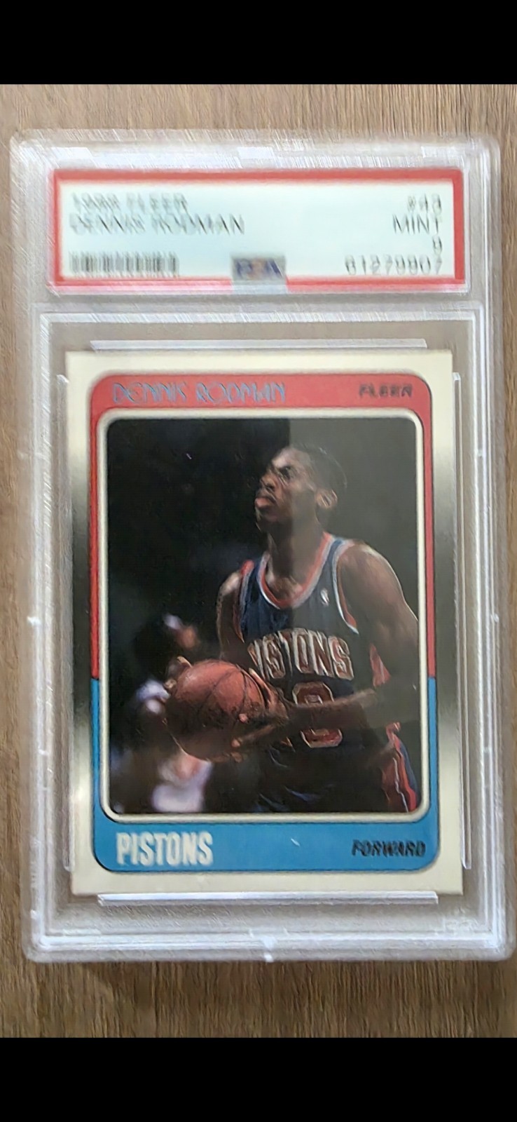 1988 Fleer Dennis Rodman #43 (RC) PSA 9 DETROIT PISTONS