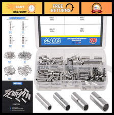 220Pcs Non-Insulated Butt Connectors Assortment Kit - 22-10 AWG Crimp Terminals