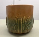 Vintage McCoy Planter, Leaves and Berries, Matte Green Brown, Jardiniere, 1930s