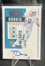 2020 Panini Contenders - Rookie Ticket Tyler Davis #298 Auto Rookie RC Jaguars