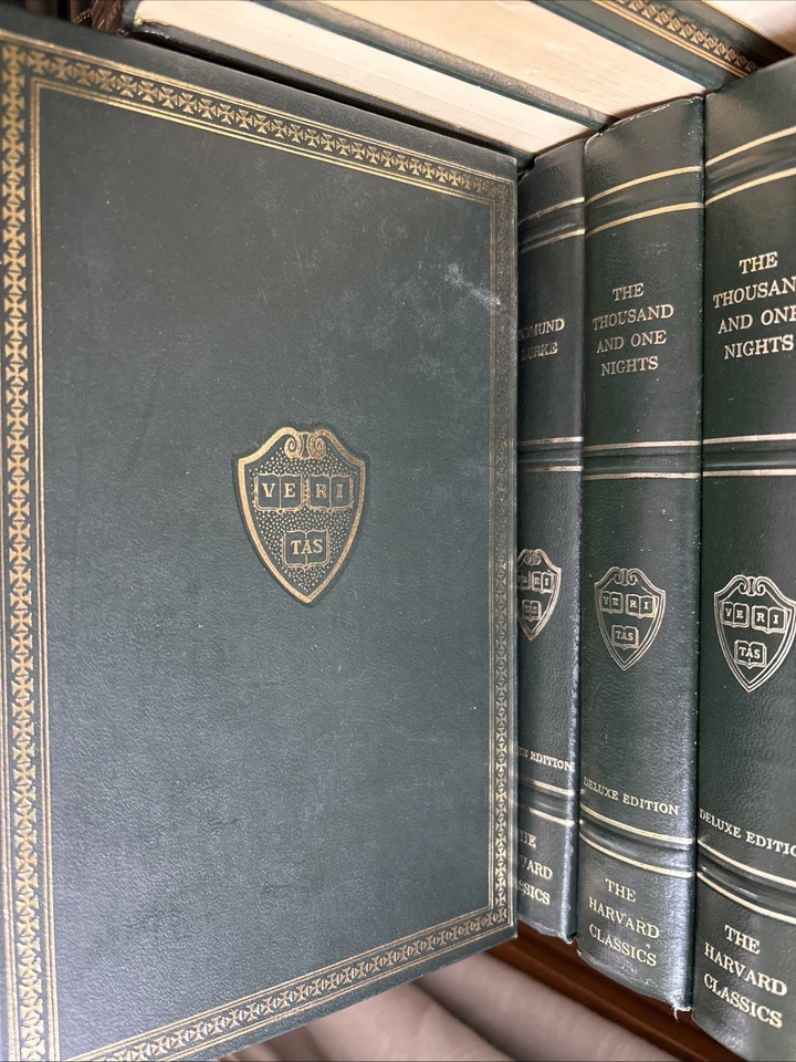 HARVARD CLASSICS Deluxe Ed Leather- YOU CHOOSE -Green HC Books *Buy More & Save* - Image 4 of 4