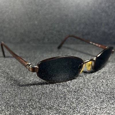 VTG Sergio Tacchini Sunglasses Frames Only ST 1071-S Brown Oval Metal Italy Nice