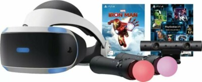 PlayStation VR Iron Man Headset  Camera Controllers Bundle BRAND  NEW SEALED.