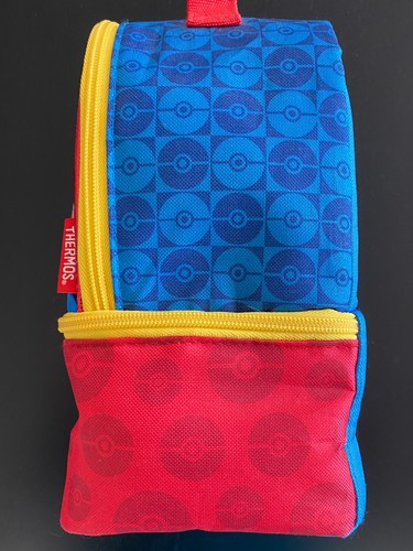 Pokémon Red/Blue/Pikachu Thermos dual-compartment insulated lunch bag - Picture 4 of 12