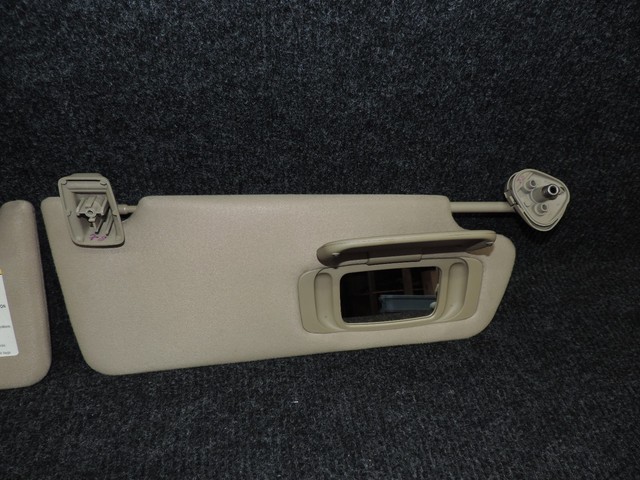 2007-2013 TOYOTA TUNDRA OEM TAN SLIDING SUNVISORS SUN VISORS w MIRRORS