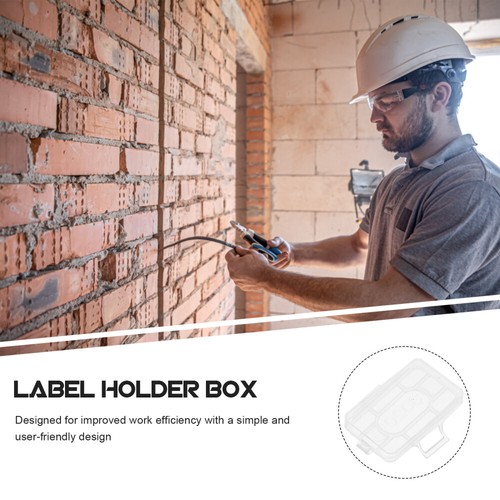 Set of 4 Cable Identification Box Labels Holder Case Organiser with - 第 2/12 張圖片