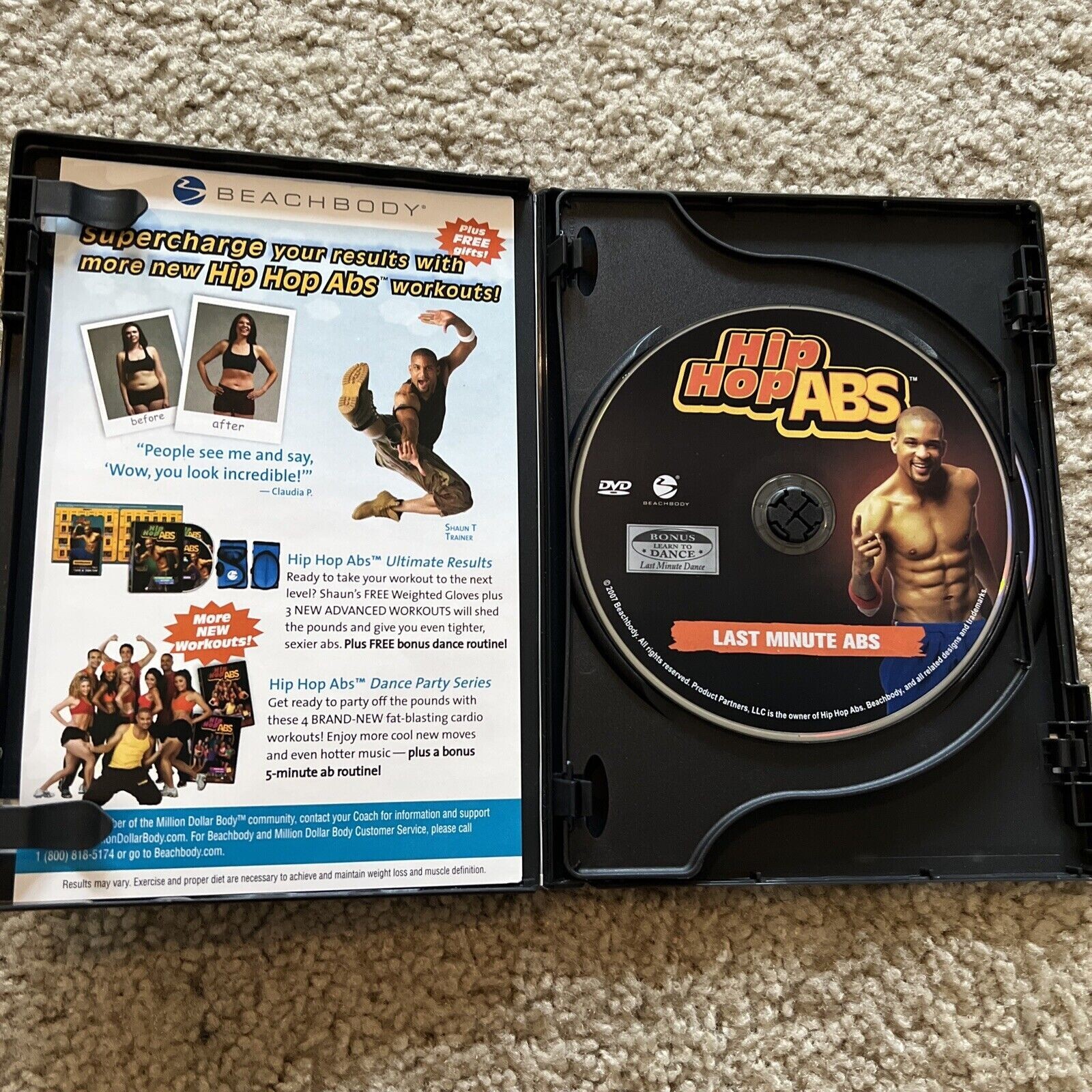 Hip Hop ABS Fat Burning Cardio/AB Sculpt/Total Body Burn DVD 2 Discs Shaun T 678026409192 eBay