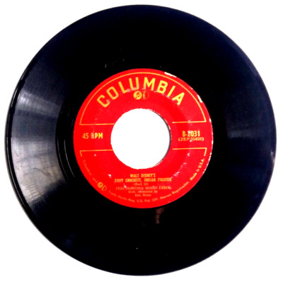 FESS PARKER  BUDDY EBSEN - Davy Crockett Indian Fighter - Vinyl 1955 Columbia 45