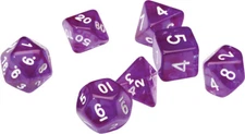 SDZ0001-05 SIRIUS DICE RPG Dice Set (7): Translucent Purple Resin