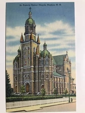 1940 St Francis Xavier Church Nashua New Hampshire Postcard