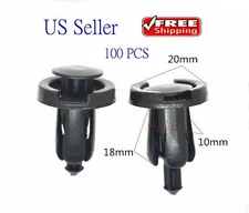200pcs 10mm for Honda Clips Plastic Push Type Rivet Retainer Fastener Bumper Pin