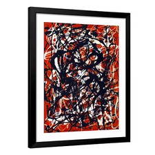 Framed Extra Large Canvas Abstract Art Free Form by Jackson Pollock 28"x40"
