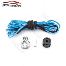 316 X 50 7000lbs Synthetic Rope Winch Cable Hook Stopper Kit For Polaris Rzr