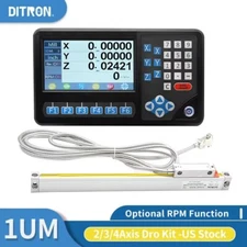 1UM  Linear Scale Encoder Digital Readout Display DRO 2/3/4Axis Lathe Mill Drill