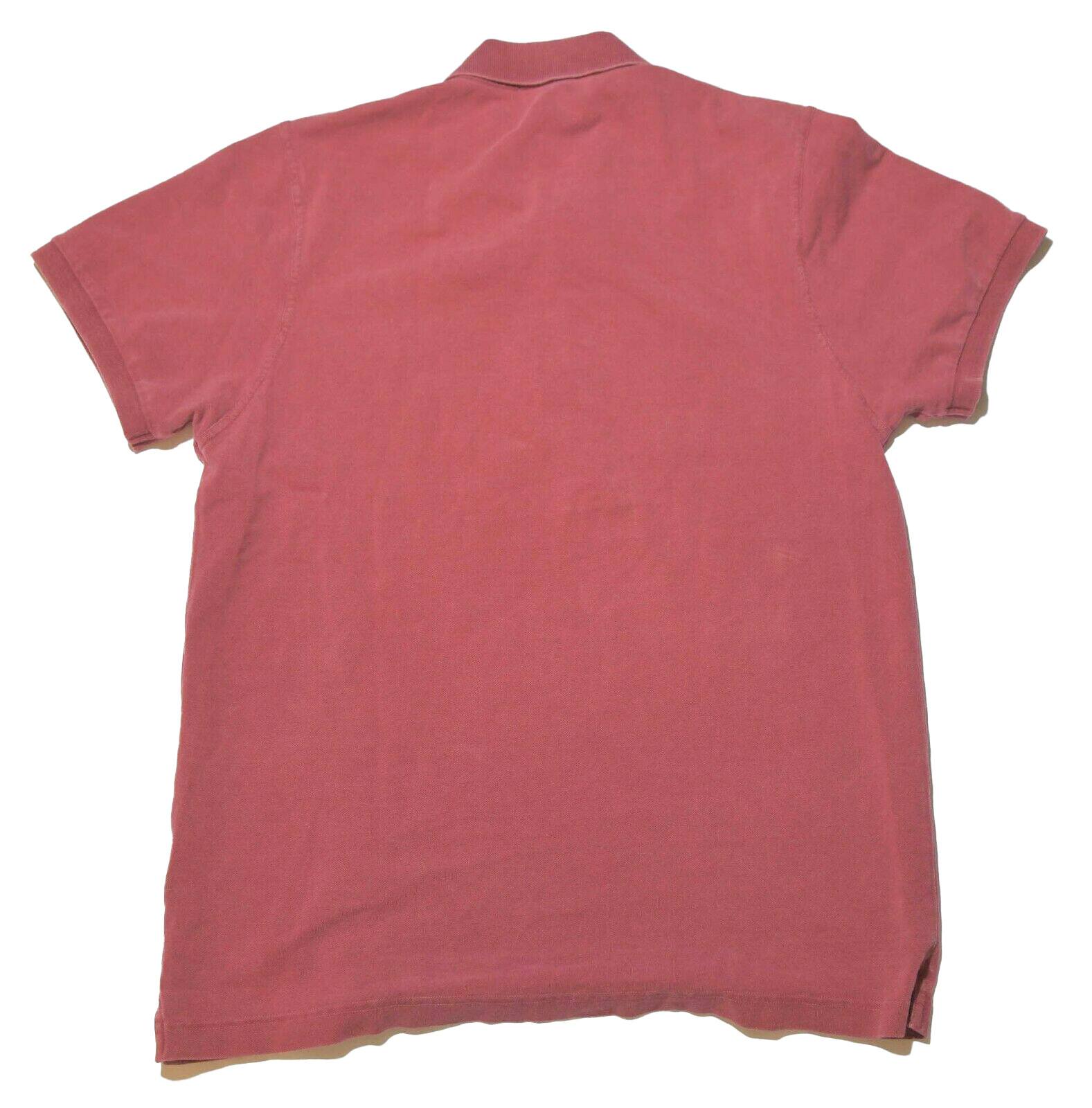 Burberry Short Sleeve Polo Shirt Slim Fit Top Women's Size Large L Red Cotton thumbnail 2