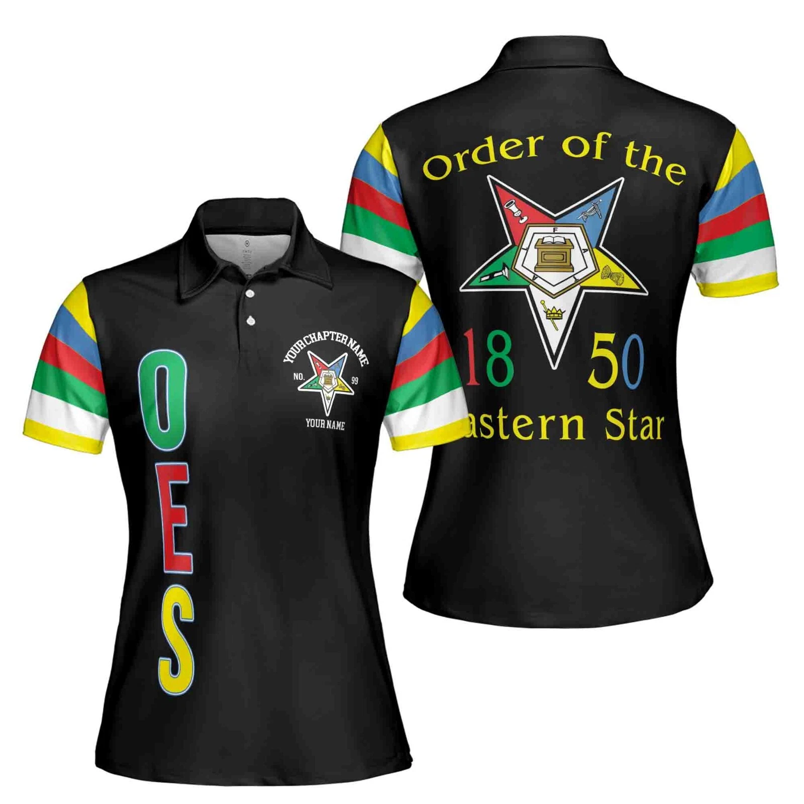 Women's Custom Eastern Star OES 1850 Polo Shirt
