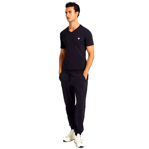 GUESS T-SHIRT UOMO SCOLLO A V MAGLIA COTONE JERSEY STRETCH LOGO SLIM M2YI37I3Z14 - Foto 9 di 17