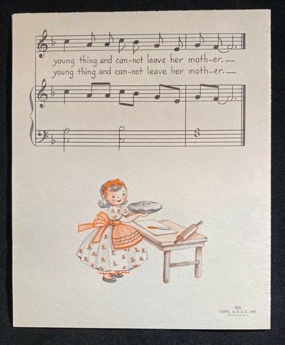 Vintage 1949 Billy Boy Song Card - Picture 3 of 4