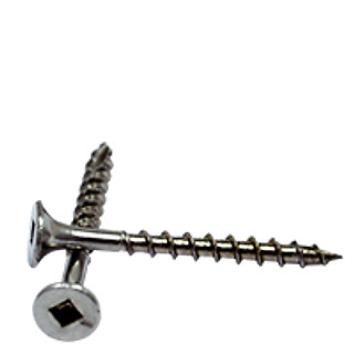 #14-7 x 2-1/2'' / 1-3/4'' Bugle Square Dr Deck Screw, Type17, 18-8 Stainless, 25Pk