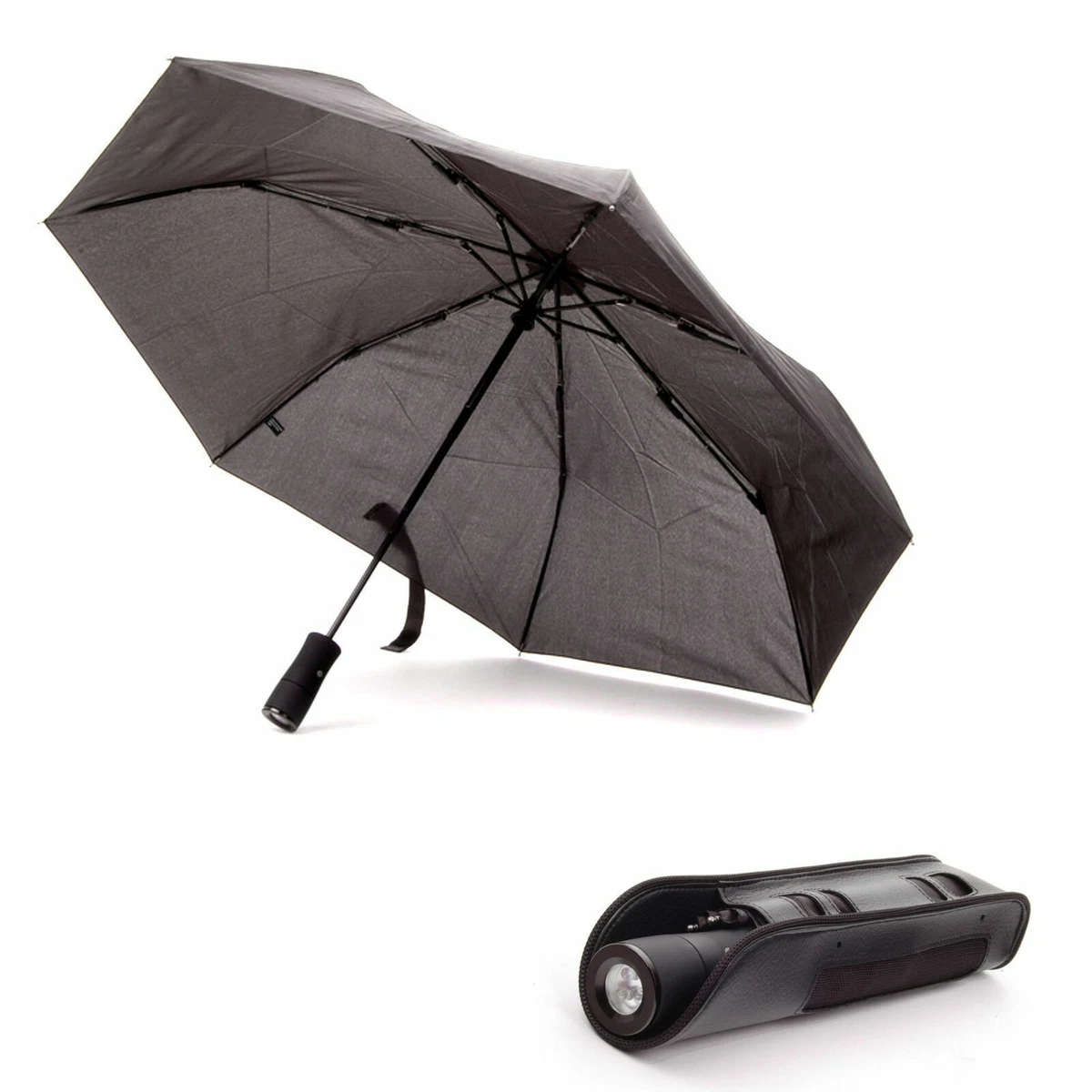 Original BMW Umbrella With Led Light Black New 51472153353