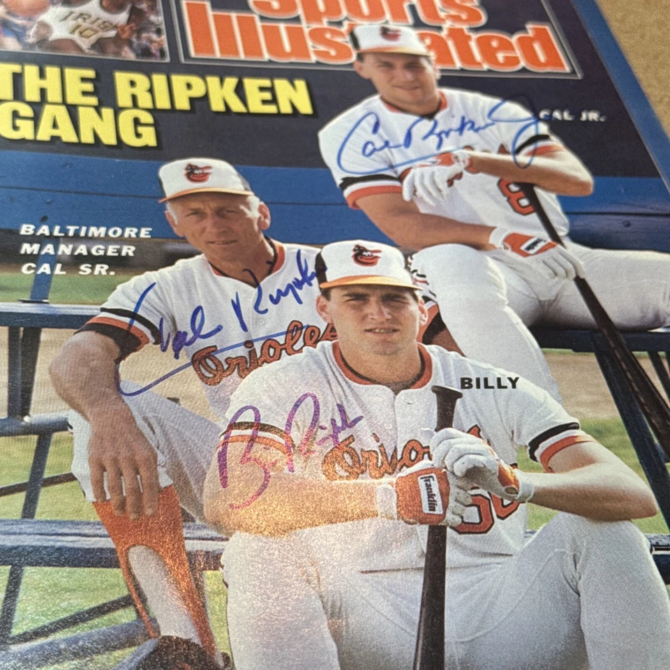 Ripken Gang March 1987 Sports Illustrated Triple Signed Magazine Newsstand- JSA - Image 2 of 4