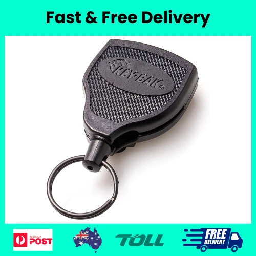 KEYBAK Super 48" Heavy Duty Retractable Key Chain Ring Belt Clip 8oz-Free ship