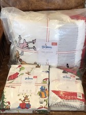 Pottery Barn Kids Dr. Seuss Grinch Twin Quilt Euro Sham Max Sheet Set Christmas