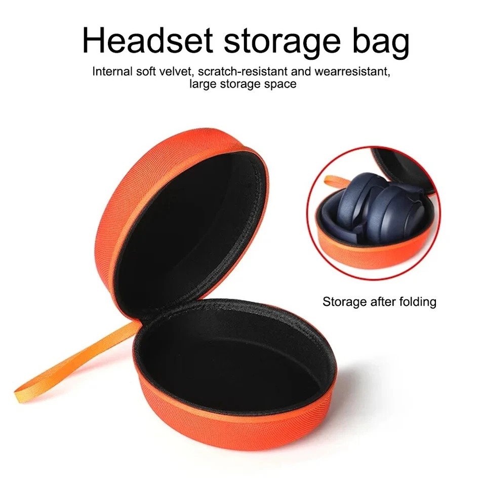For Sony WH-1000XM4/5 Storage Bag Pouch Hard Zippered Carrying Headphone Case - Image 4 of 4