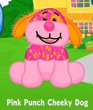 Webkinz Classic Pink Punch Cheeky Dog - hm495 - Virtual Adoption Code Only