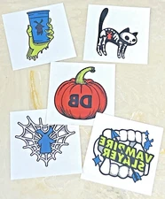 Dutch Bros Halloween Set of 5 Temporary Tattoos Oct 31st 2024 Brand NEW