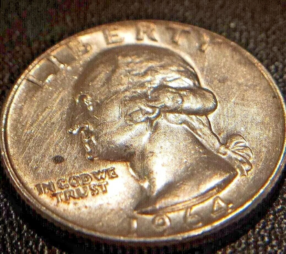1964 D/D Silver Quarter Collectible Error Coin - Sharp Details! As Is Token - Image 4 of 4