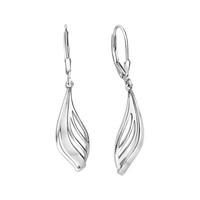 Ohrschmuck OhrhäNger Aus 925/- Sterling Silber Rhodiniert Glanz/Matt Neu V
