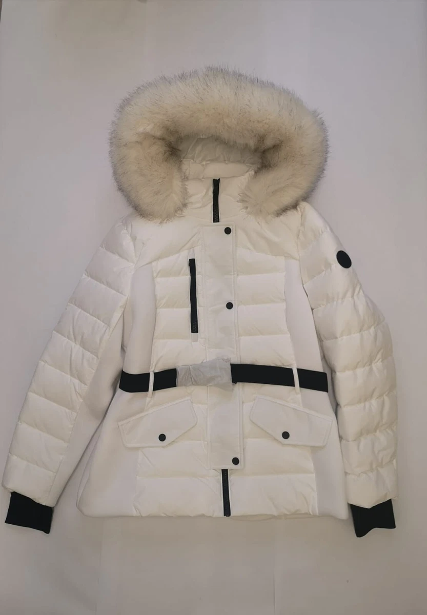 Michael kors parka womens white deals
