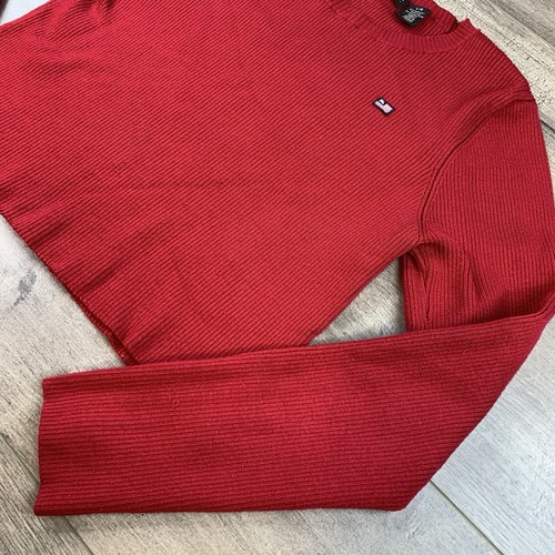 Vtg 90’s Y2K Polo Jeans Co Ralph Lauren Cropped Ribbed Sweater Women’s Large Red - Picture 7 of 15