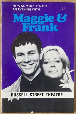 1968 An Evening with Maggie Soboil & Frank Lazarus Theatre Program Melbourne