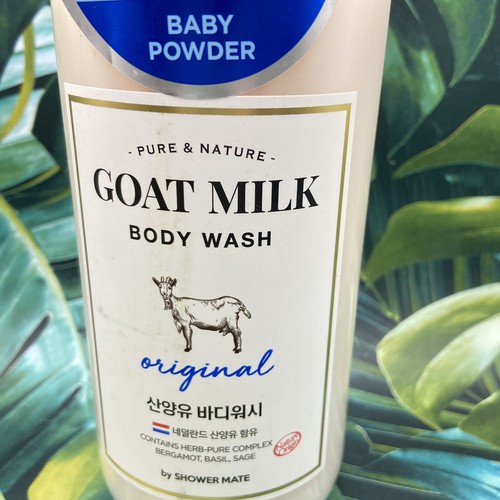 Shower Mate Goats Milk Baby Powder Body Wash Original HerbPure Complex