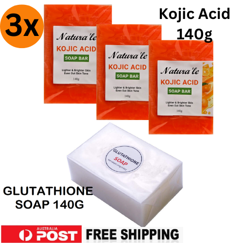 glutathione & kojic acid original dual soap Kojie San Soap Glutathione & Kojic Acid Dual Soap – 5 Bars For Flawless,  Glowing Skin, Original Formula By Skin Science Soaps For Women