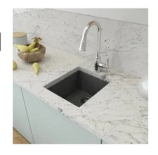 Signature Hardware 16" Granite Composite  Bar Sink In Grey