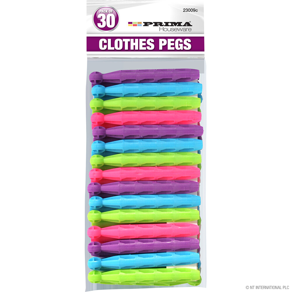 30 Plastic Dolly Clothes Pegs Washing Line Laundry Durable Non Rusting