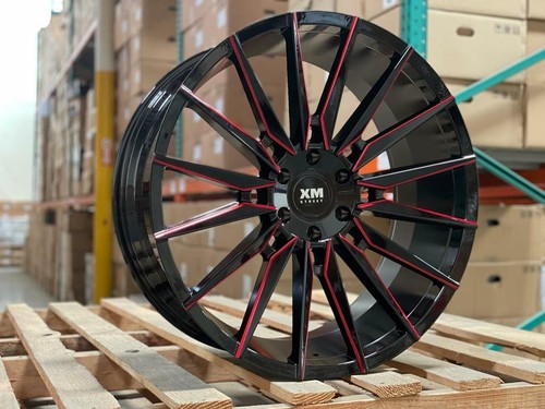 Xm Street Rims 24 XM Street Wheels XM 610 Red Milled Rims Fit Silverado Tahoe Yukon ...