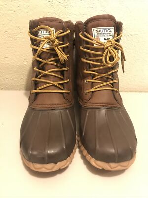 Mens Nautica channing/tan pebbled cold weather boots Size-12  display picture 3