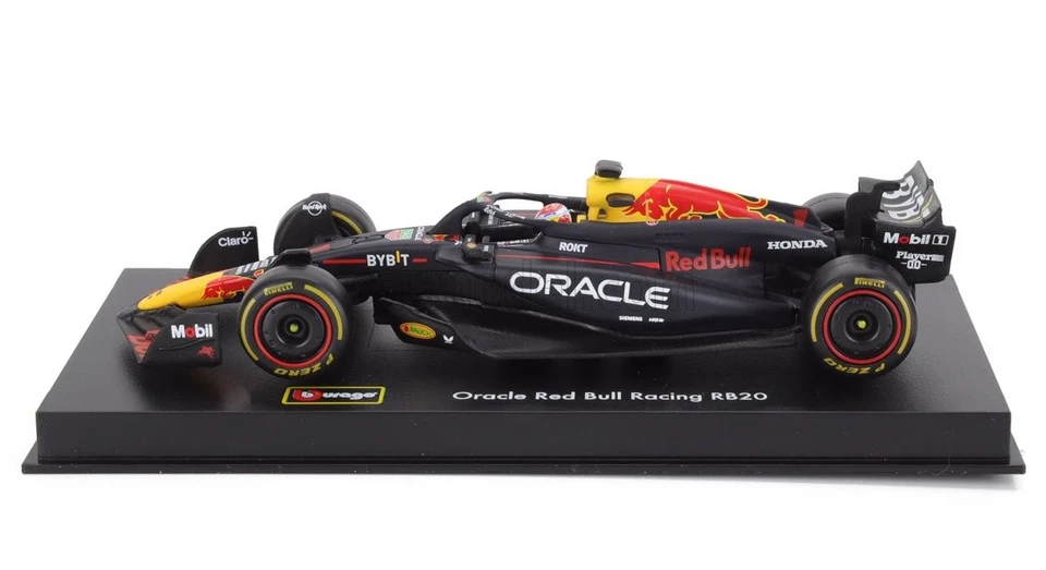 MODELLINO AUTO STATICO BURAGO RED BULL F1 RB20 2024 VERSTAPPEN VETRINA 1:43 - Immagine 3 di 4